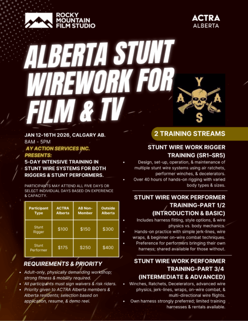 ALBERTA STUNT WIREWORK FOR FILM & TV: